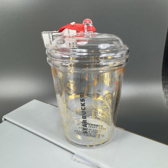 Starbucks Been There Series Glass Holiday Ornament Los Angeles Clear Gold Letter - Picture 2 of 12